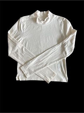The North Face Cream Embroidered Logo Long Sleeve Top